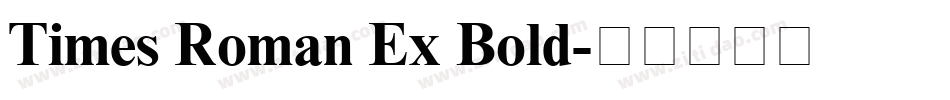 Times Roman Ex Bold字体转换